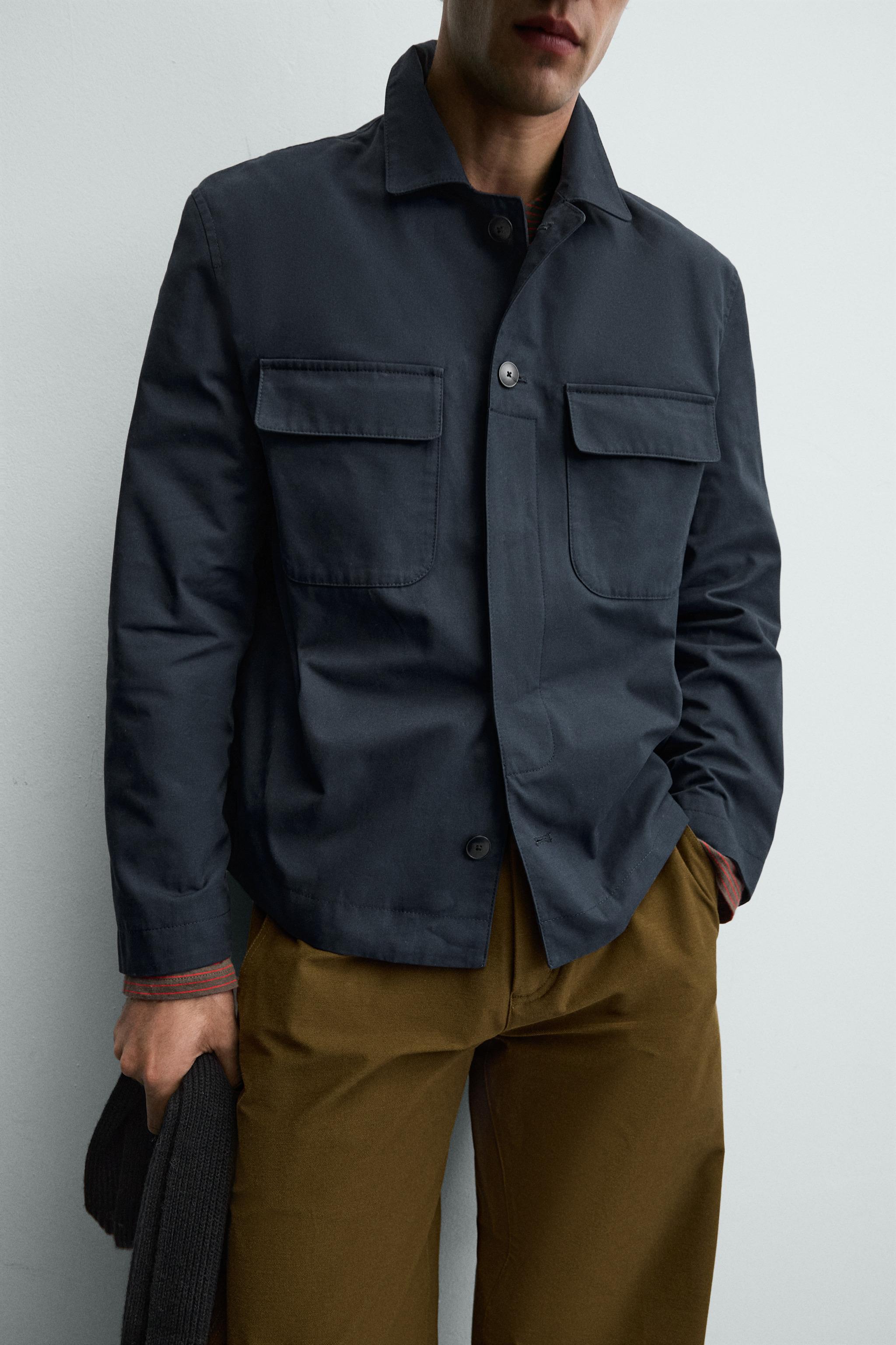 STRUCTURED TWILL POCKET OVERSHIRT
